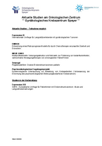 Studienbeschreibung Gynäkologisches Krebszentrum