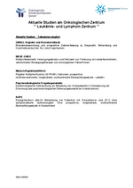 Studienbeschreibung Leukämie- und Lymphomzentrum